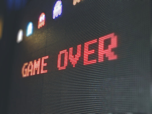 Game over screen from Pac-Man