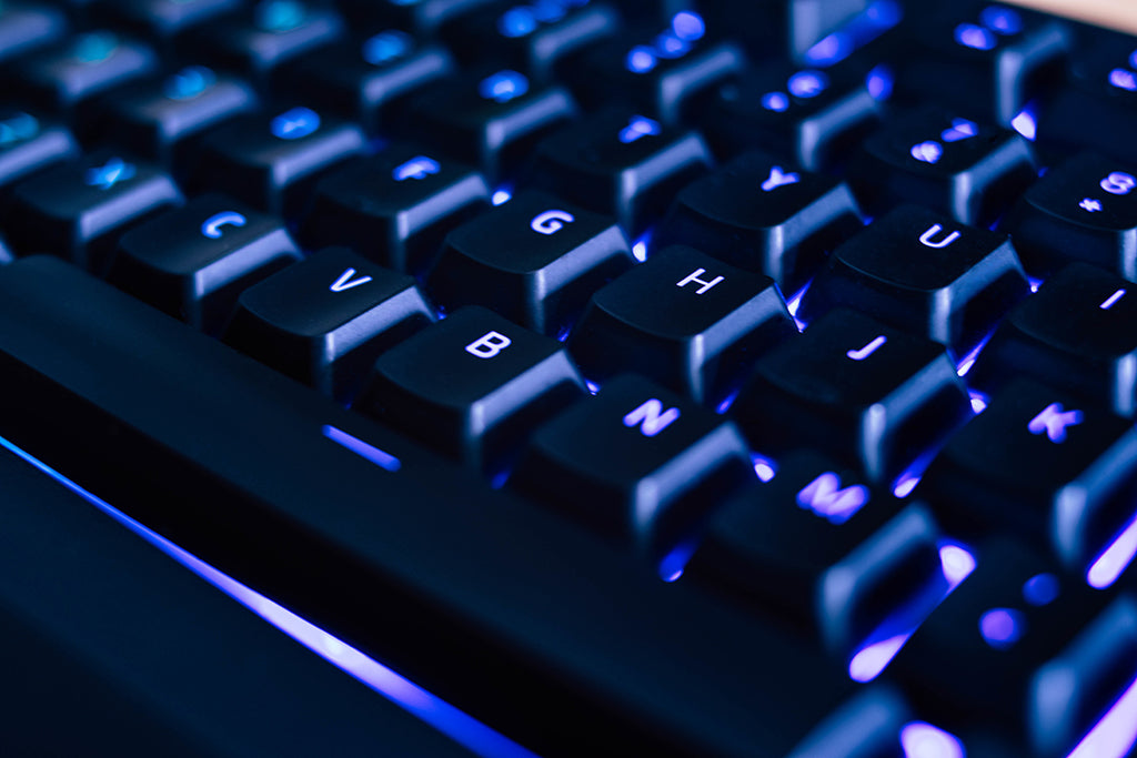 Close shot of a colorful keyboard