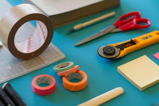 Supplies and tools used for arts and crafts