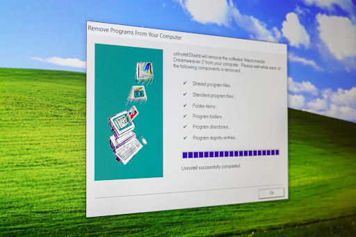 A screenshot of a computer running old software