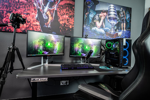 A esports player’s gaming setup